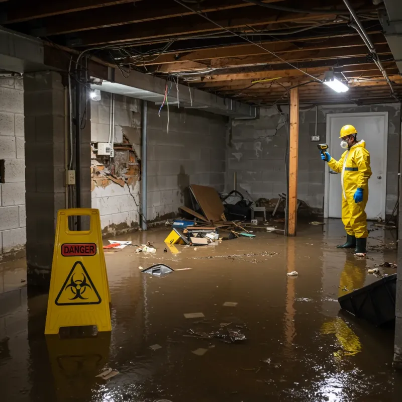 Flooded Basement Electrical Hazard in Elgin, TX Property